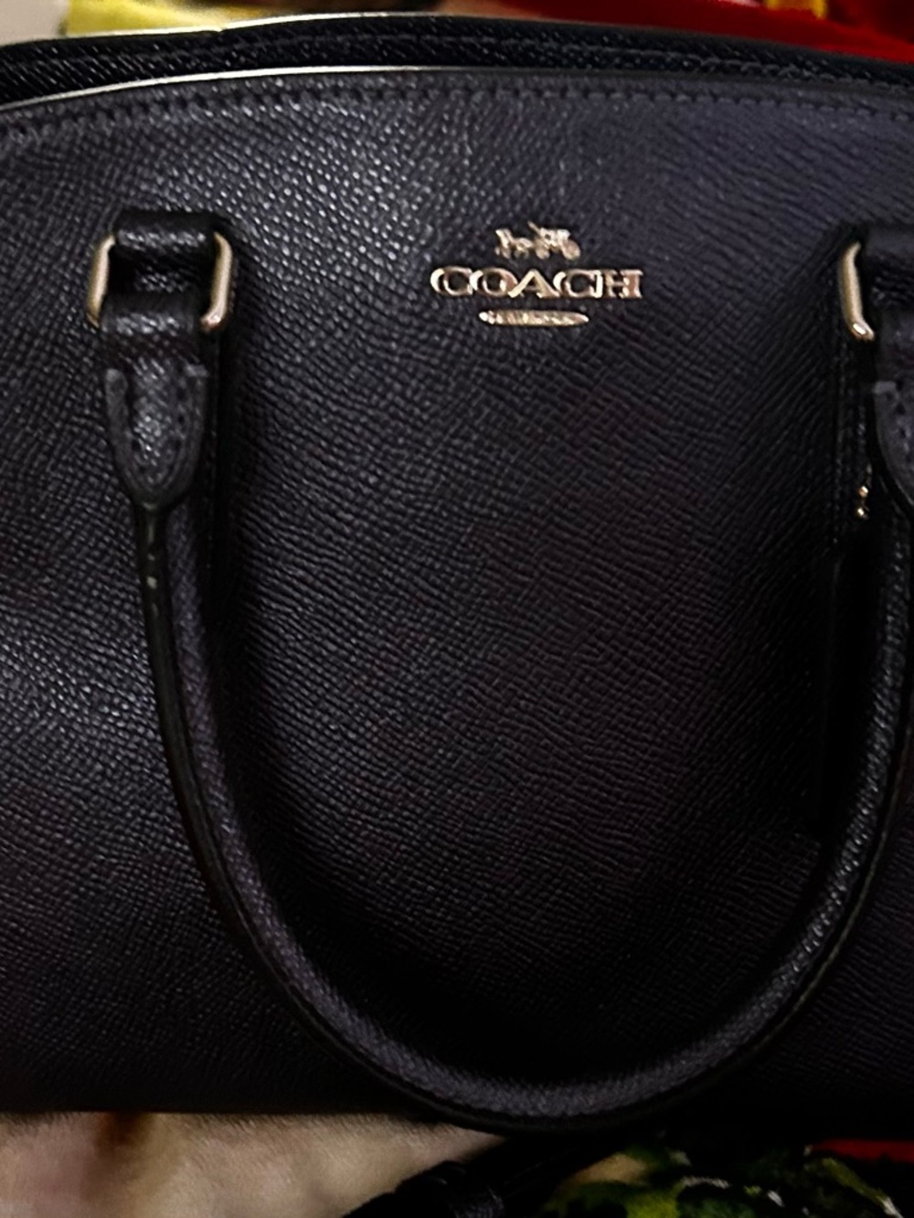 Coach Blue Leather Satchel - Coach Signature Hardware - Picture 2 of 5